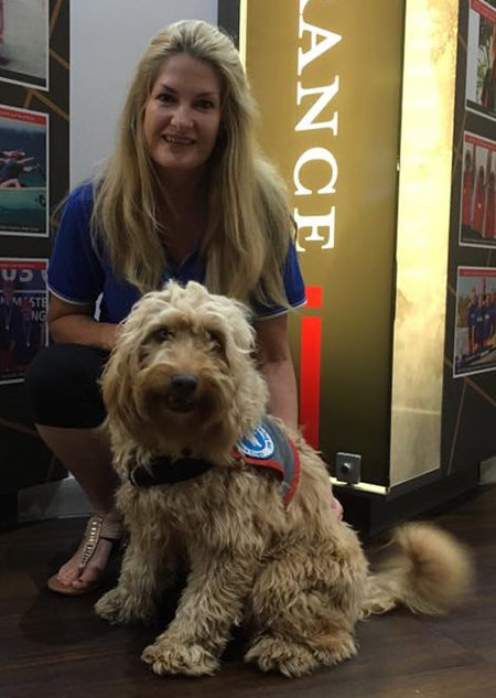 Sharon Chapman with Assistance Dog Kiri