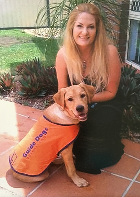 Sharon Chapman with Guide Dog Puppy Lucy